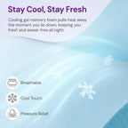 Gaeste 10 Inch King Cooling Gel Memory Foam Medium Feel Mattress Breathable Pressure Relief Certipur-Us Certified Foam, Mattress-In-A-Box Comfort & Supportive No Fiberglass (King, 10 In)