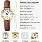 Ln Lenqin Ladies Watches Analog Quartz Watch For Women Waterproof Women'S Wrist Watches Easy Reader Womens Watch With Leather Strap