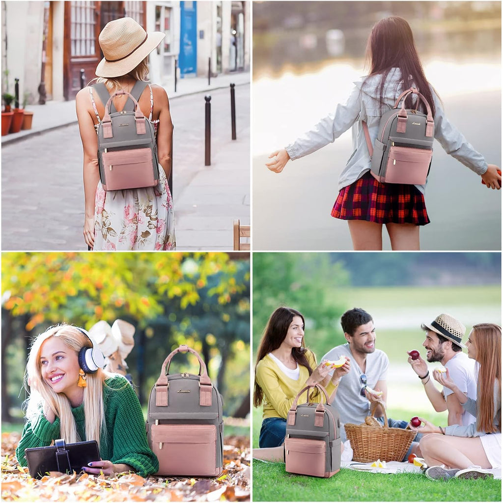 LOVEVOOK Mini Backpack for Women Stylish Waterproof Backpack Purse with USB Port, Cute Bookbag for College School Travel