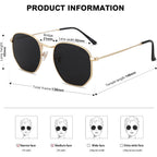 Sojos Square Polarized Sunglasses For Women Men Small Hexagonal Polygon Shades Sj1072