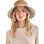 Solbari Resort Wide Brim Sun Hat UPF 50+ Packable UV Protection, Adjustable Size, Ponytail Opening, Stylish, Breathable