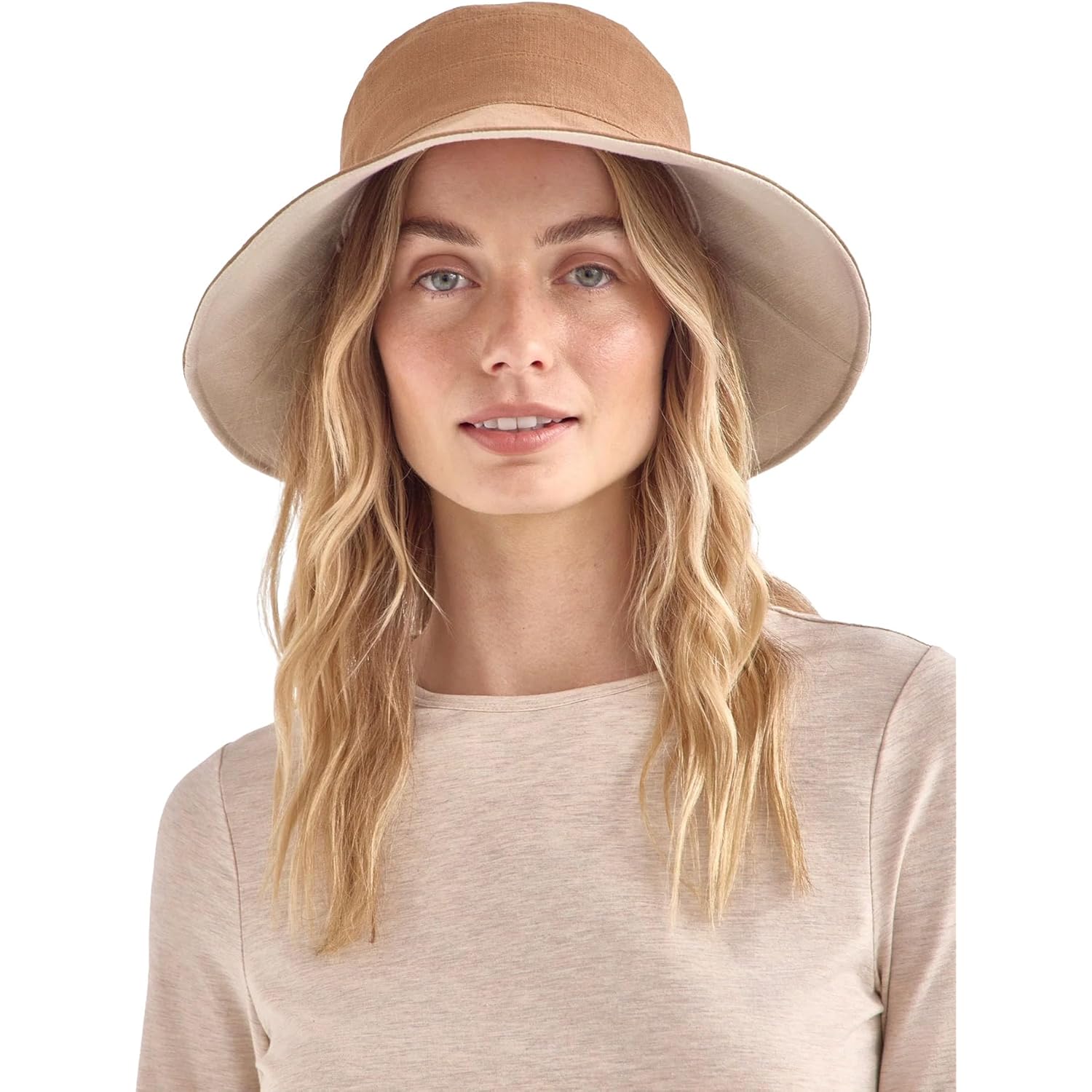 Solbari Resort Wide Brim Sun Hat UPF 50+ Packable UV Protection, Adjustable Size, Ponytail Opening, Stylish, Breathable