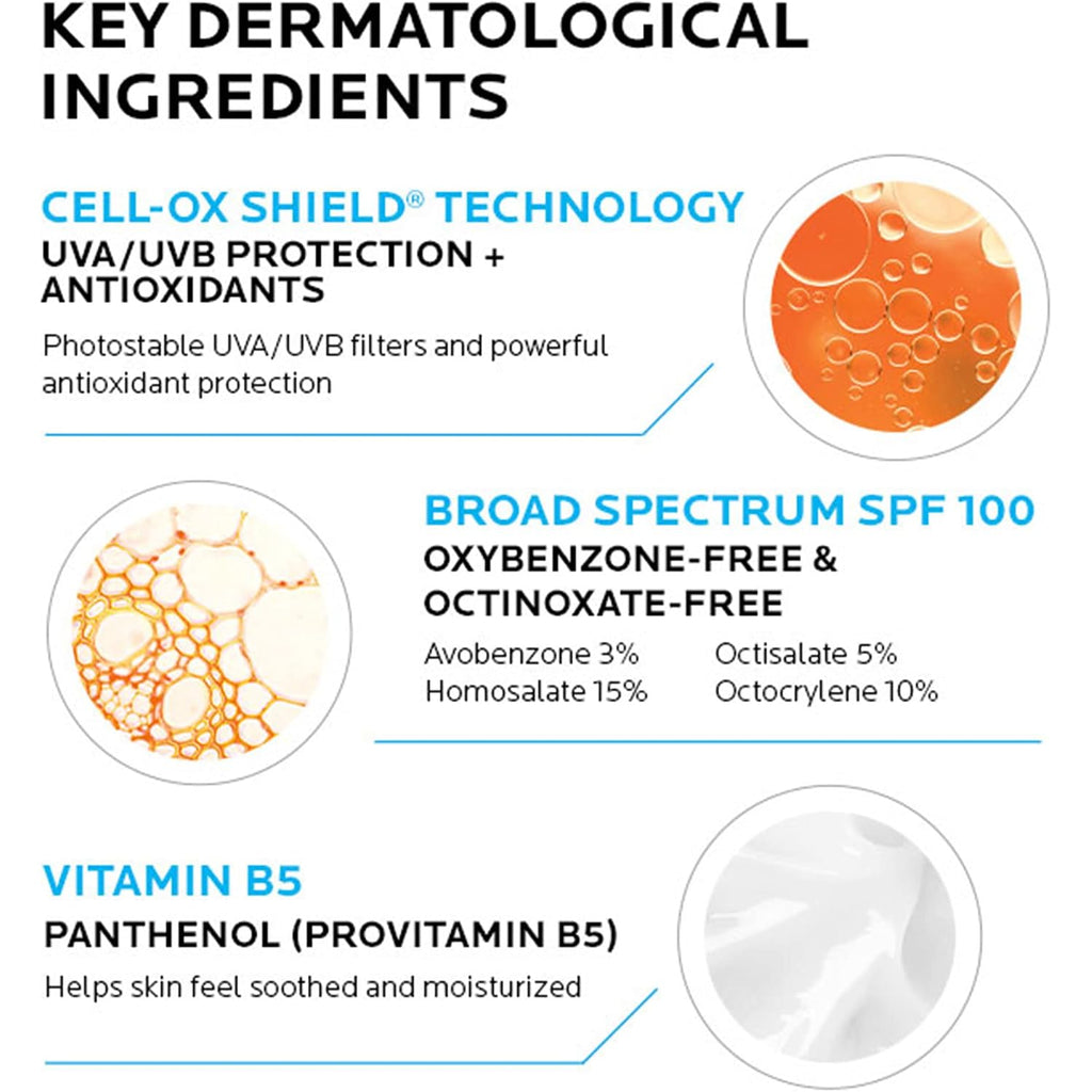 Anthelios Melt-In Milk Sunscreen Spf 100, Sunscreen For Body & Face, Broad Spectrum Spf + Antioxidants, Oil Free