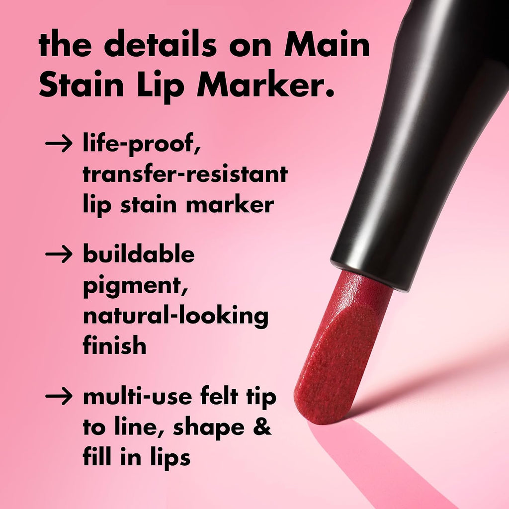 E.L.F. Main Stain Lip Marker, Lip Stain Lip Liner, Define, Contour & Fill For Long-Lasting & Transfer-Resistant Color, Vegan & Cruelty-Free, Rose Macaron