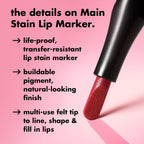 E.L.F. Main Stain Lip Marker, Lip Stain Lip Liner, Define, Contour & Fill For Long-Lasting & Transfer-Resistant Color, Vegan & Cruelty-Free, Rose Macaron