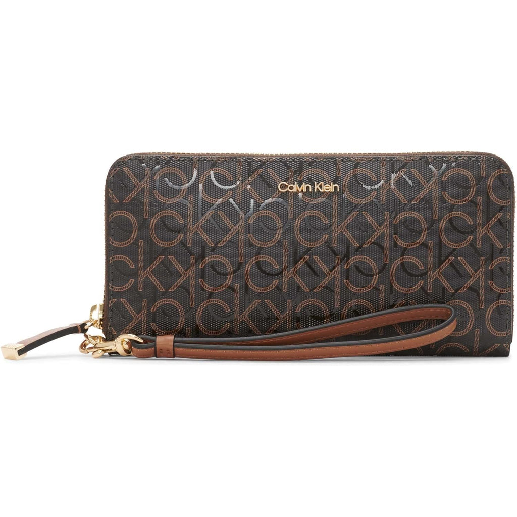 Calvin Klein Key Item Saffiano Continental Zip Around Wallet with Wristlet Strap