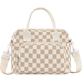 Lunch Bag Women Lunch Box For Women Adult Cute Insulated Lunch Bag Lager Cooler Lunch Tote Bags For Work Picnic (Beige-Brown Plaid)
