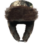 Winter Trapper Hat with Ear Flaps Fallen Leaf Camo Hunting Cap Faux Fur Ushanka Russian Warm Hat Unisex Hunter's Hats