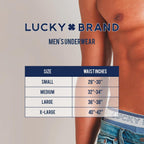 Lucky Brand Mens Underwear Boxer Briefs - 3 Pack Soft Cotton Blend Boxers For Men With Functional Fly Pouch, 6" Inseam