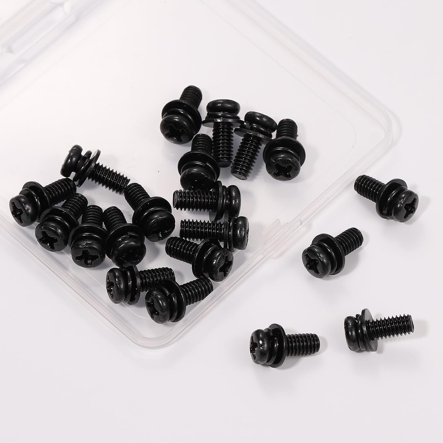 20 Pcs Vesa Screws, Vesa Compatible M4X10Mm Tv/Monitor Wall Mount Screws For 75X75Mm And 100X100Mm Brackets. Phillips Head M4 X 10Mm Black With Washers