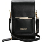 Touchscreen Phone Crossbody Bags For Women,Anti-Theft Pu Leather Messenger Bag,Rfid Blocking Small Mobile Phone Purse Wallet