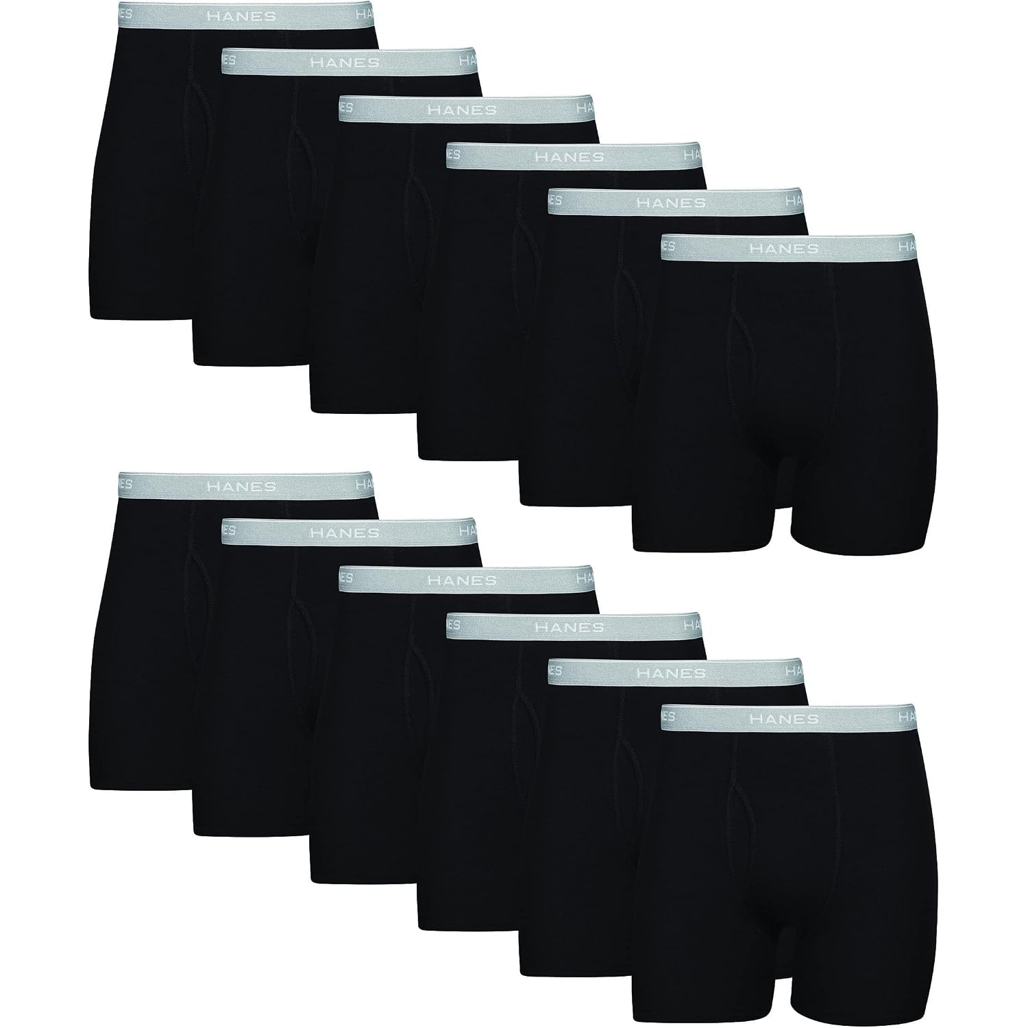 Hanes Mens Underwear Boxer Briefs Pack, Cool & Breathable Cotton Moisture-Wicking Underwear For Men, No Ride Up