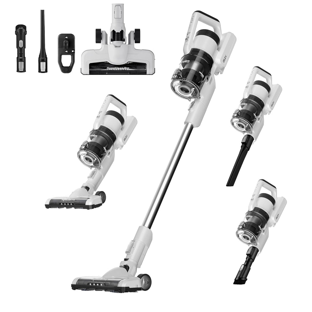 Eureka Cordless Vacuum Cleaner, Lightweight 5.3 Lbs, Anti-Tangle Brushroll, Up To 40 Mins Runtime, 3 Power Modes, Led Headlights, Rechargeable Stick Vacuum, Ideal For Carpet & Hard Floor & Pet Hair