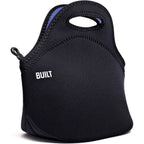 Built Gourmet Getaway Lunch Bag - Insulated Neoprene Lunch Box For Women And Men, Collapsible And Machine Washable, Black
