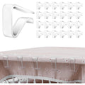 24 Pieces Clear Tablecloth Clips, Durable Plastic Table Cover Holders, Windproof Transparent Clamps for Securing Tablecloths Indoor Outdoor Party, Wedding, Christmas Event, Picnic, Camping (24, Large)