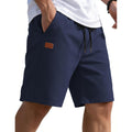 Coofandy Mens Casual Shorts 9" Chino Cotton Shorts Summer Beach Drawstring Shorts With Pockets