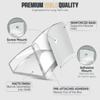 Adhesive Hat Hooks For Wall (6-Pack) - Cowboy Hat Rack, Wide Brim Hat Organizer, Strong Hold Hat Hangers For Wall - Clear