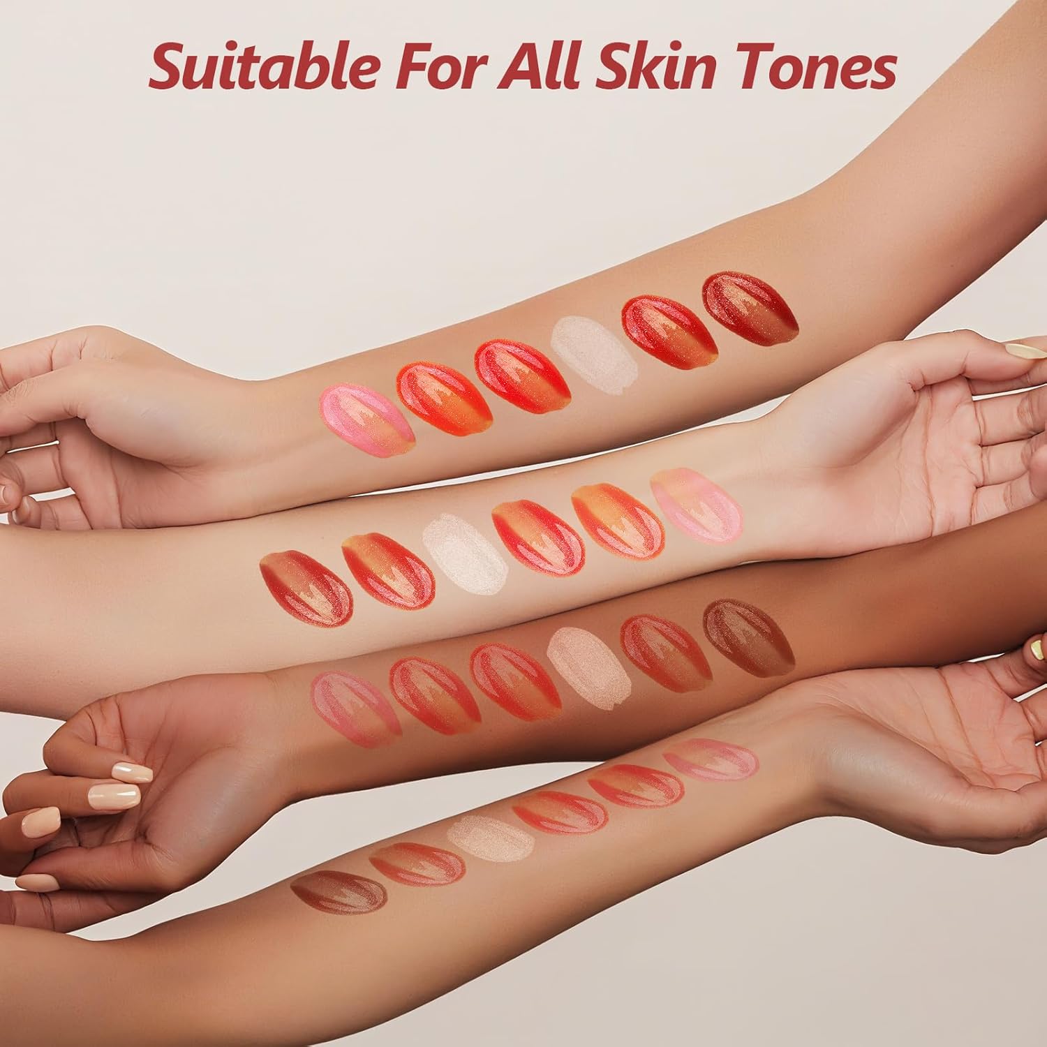 Dmsky 24 Pack Lip Gloss Set, 6 Colors Shiny Soft Lip Gloss Bulk, Lip Oil for Dry Cracked Lips Moisturizing Nourishing,Lip Stain With Rich Varied Colors For Girls and Women Makeup