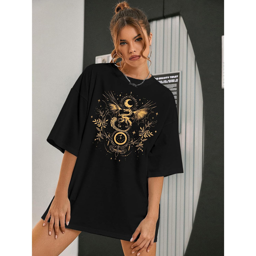 Cowgirl Oversized Tshirts Women Western Cowboy Shirt Retro Country Music Tee Casual Short Sleeve Loose Tops Black-tg