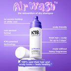 K18 Airwash™ Dry Shampoo, Non-Aerosol, Balances Scalp & Controls Excess Oil Production
