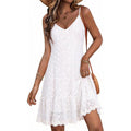 Women'S Sleeveless Spaghetti Strap V Neck A Line Flowy Cami Dress 2026 Beach Swing Casual Sundress
