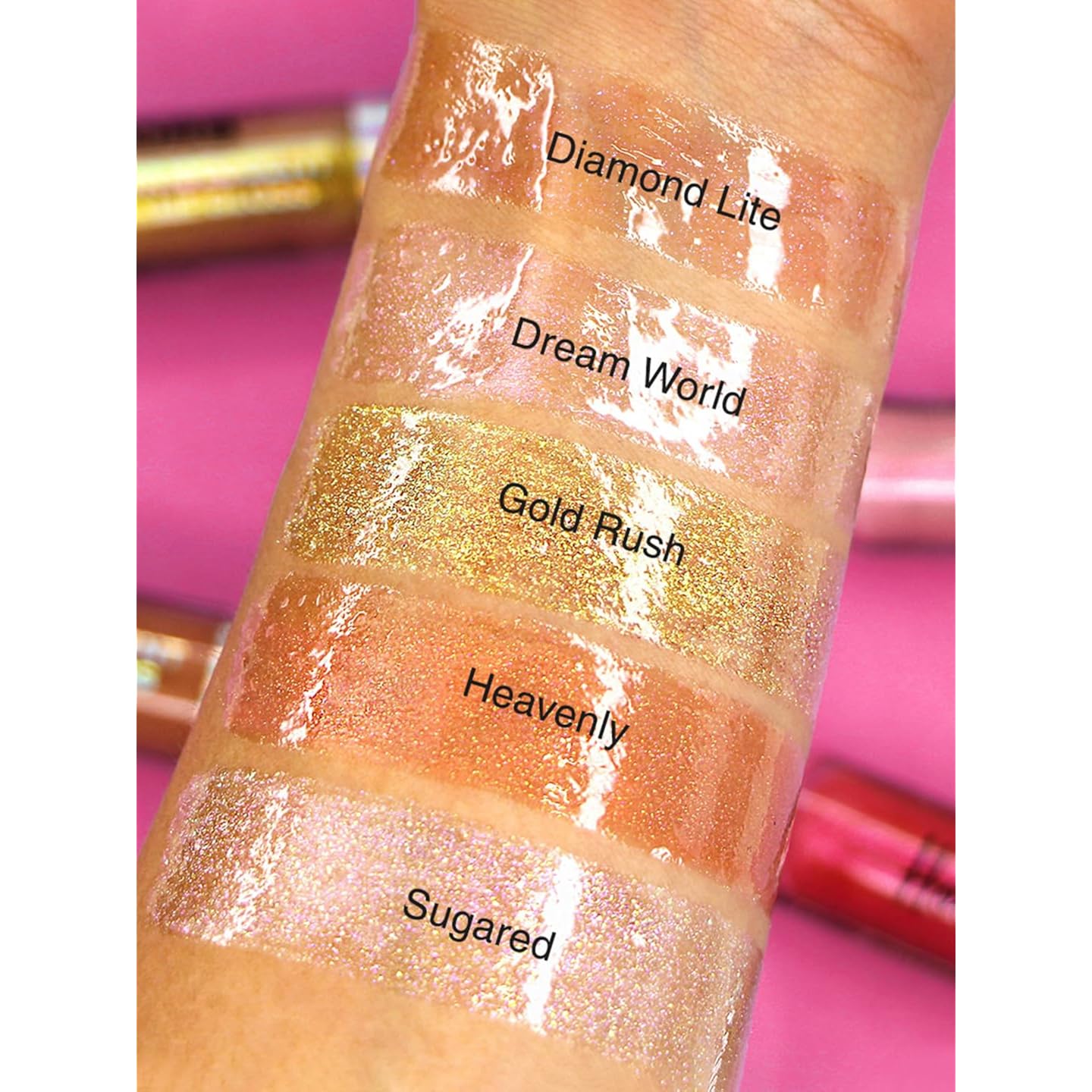 L.A. COLORS Holographic Iridescent Lipgloss, Diamond Lite CLG423