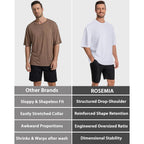 Rosemia Oversized Tshirts For Men Crewneck Graphic Tees Basic Short Sleeve Loose Fit Tops 2026