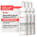 Keeps Minoxidil Solution 5% for Men - Extra Strength Topical Hair Regrowth Treatment - Non-Greasy Scalp Solution - Clinically Proven to Increase Hair Growth - 3 Month Supply (3 x 2 fl oz Bottles)
