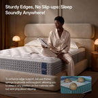 Queen Mattress, 12 Inch Cooling Hybrid, Gel Memory Foam With Pocket Coils, Medium Firm, Motion Isolation, Pressure Relief, Certipur-Us Mattress