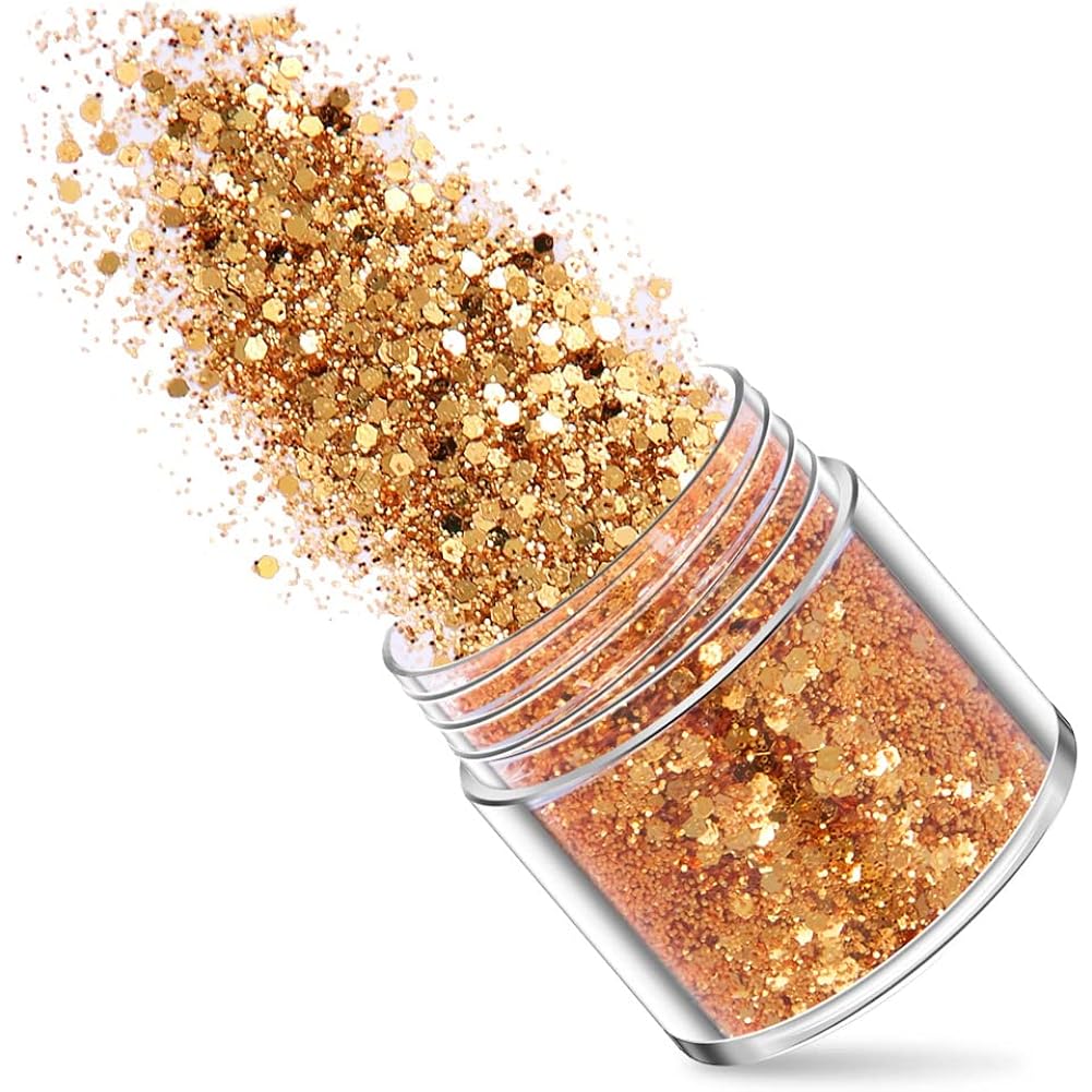 Holographic Nail Art Glitters Gold Silver Nail Sequins 3D Laser Acrylic Nails Powder Dust Flakes Nail Art Supplies for Nails Art Decoration Nail Sparkle Manicure Accessories Glitters Crafts 5 Boxes