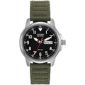 Citizen Men'S Eco-Drive Weekender Garrison Field Watch In Stainless Steel With Olive Nylon Strap, Black Dial (Model: Bm8180-03E)