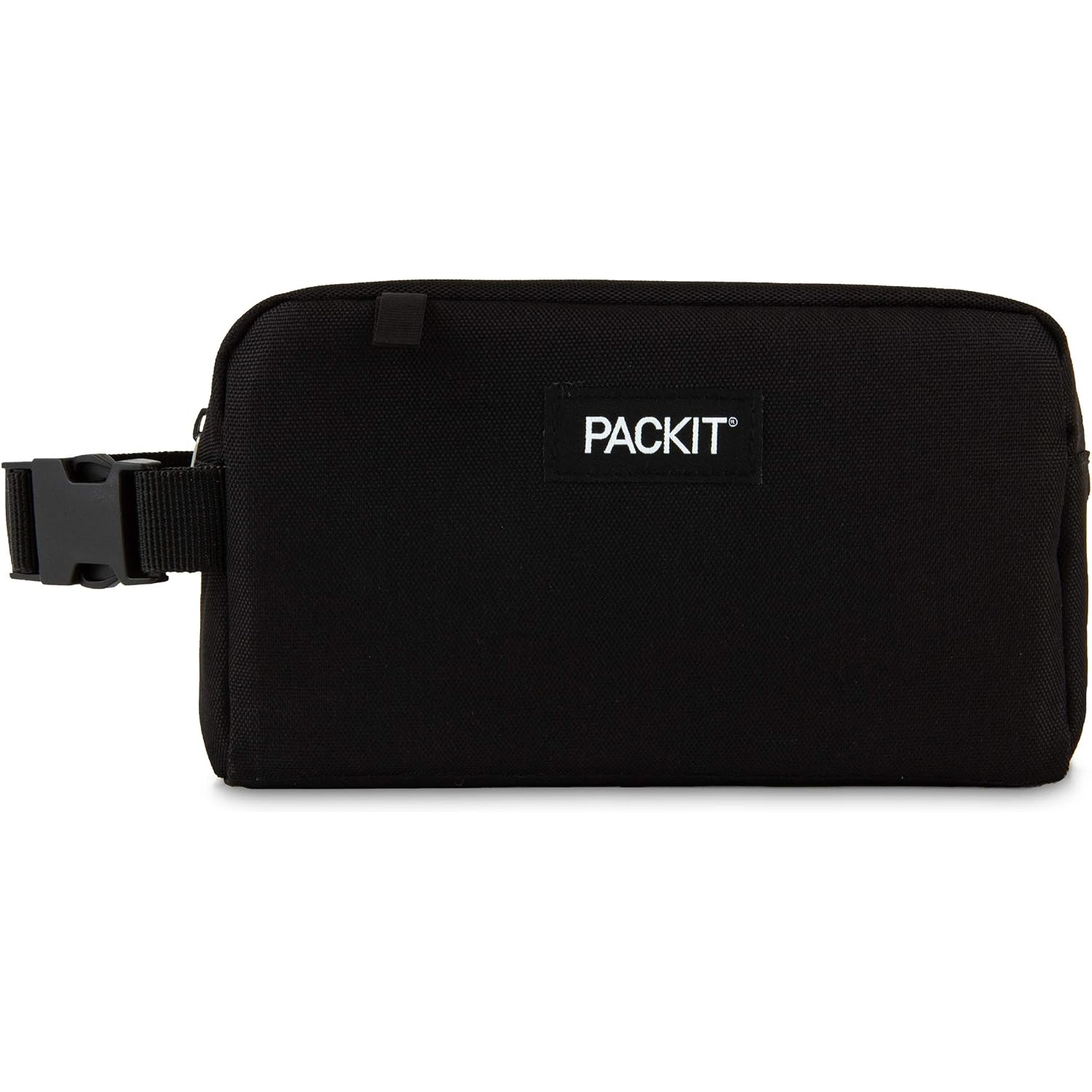 Packit Freezable Small Insulated Snack Box, Black, With Ecofreeze Technology (Built-In Ice Pack), Mini Cooler Or Small Lunch Bag, For Fresh Snacks On The Go, For Work, Gym, Or Travel