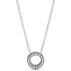 PANDORA Hearts of PANDORA - Gift for Her - Cubic Zirconia Necklace in Sterling Silver - With Gift Box - 17.7"