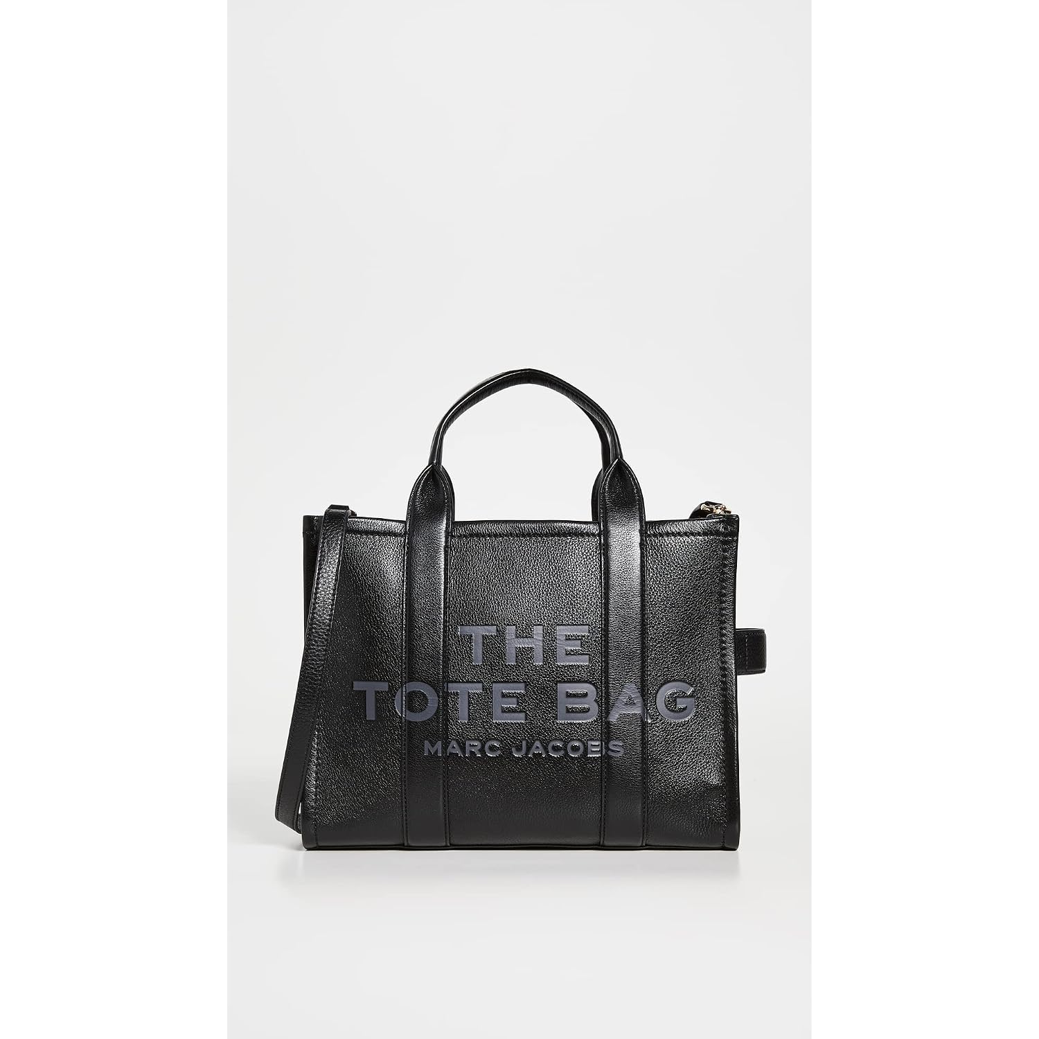 Marc Jacobs Women'S The Leather Medium Tote Bag, Black, One Size