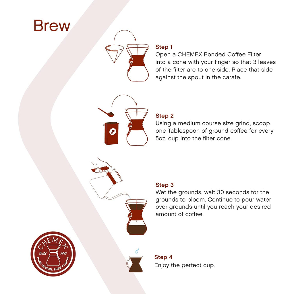 Chemex Pour-Over Glass Coffeemaker - Classic Series - 8-Cup - Exclusive Packaging
