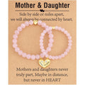 Mothers Day Gifts- Mother Daughter Bracelets Set, Matching Heart Charm Natural Stone Bracelet Jewelry Gifts for Mom Daughter