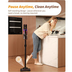 Eleckeys 650W Cordless Vacuum Cleaner For Home, Pet Hair & Hardwood Floors, 55Kpa Lightweight Vacuum Cleaners With 65 Mins Runtime, Self-Standing, Foldable Tube, Charging Dock & Anti-Tangle Brush