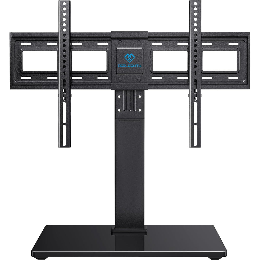 PERLESMITH Universal Swivel TV Stand Legs for 37-75 inch TVs, Height Adjustable Tabletop Mount Holds up to 99lbs, Television Table TV Stands for Livingroom & Bedroom, Universal VESA 600x400mm, PSTVS13