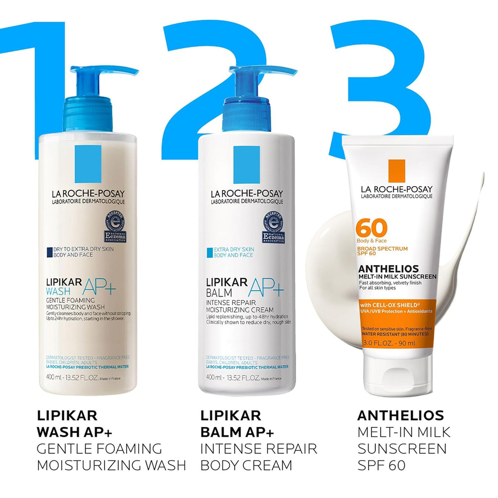 La Roche-Posay Anthelios Melt-In Milk Sunscreen Spf 60, Sunscreen For Body & Face, Broad Spectrum Spf + Antioxidants, Oil Free, Lightweight & Fast Absorbing, Oxybenzone Free
