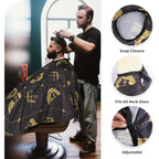 Professional Hair Cutting Cape With Neck Duster Brush, Waterproof Salon Barber Cape With Snaps, Barber Accessories (Hair Cutting Scissors And Men)