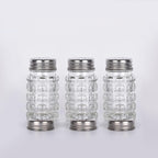 Retro Style Salt And Pepper Shakers With Stainless Tops (2)