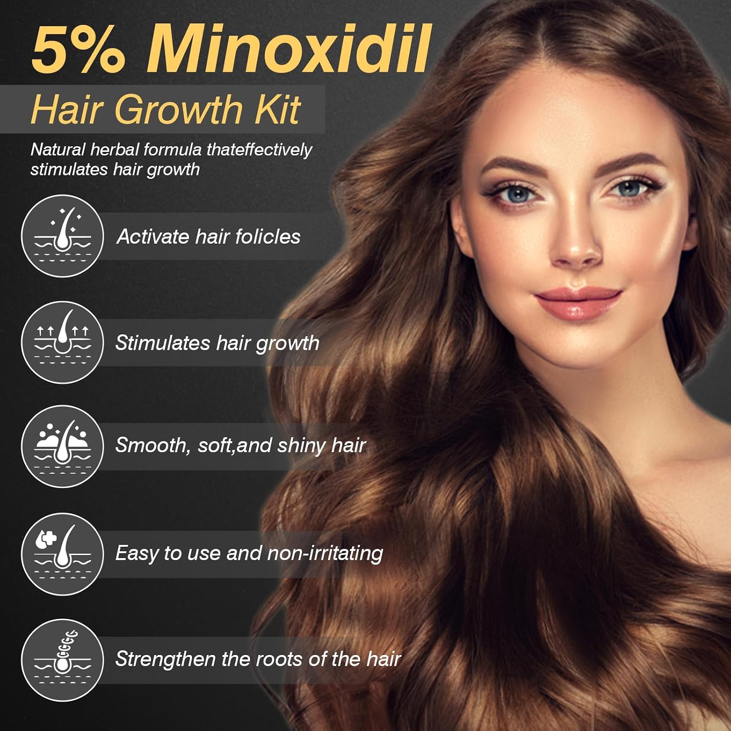 5% Minoxidil Hair Growth For Men And Women, Minoxidil Hair Growth Serum, Promotes Hair Growth, Strengthens Hair Follicles, Helps Prevent Hair Fall And Hair Loss