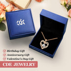 CDE Mothers Day Gifts Forever Love Heart Necklaces for Women, Wedding Anniversary, Valentine's，Birthday Mothers Christmas Day Gifts for Mom, Mother, Wife, S925 Silver Jewelry with Birthstone Pendant