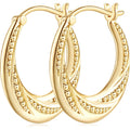 14K Gold Earrings for Women 14K Gold Hoop Earrings for Women Hoop Earring for Womens Hoops Rotating Small Ball Design Comfortable Hoops Earring for Womens 22/25mm