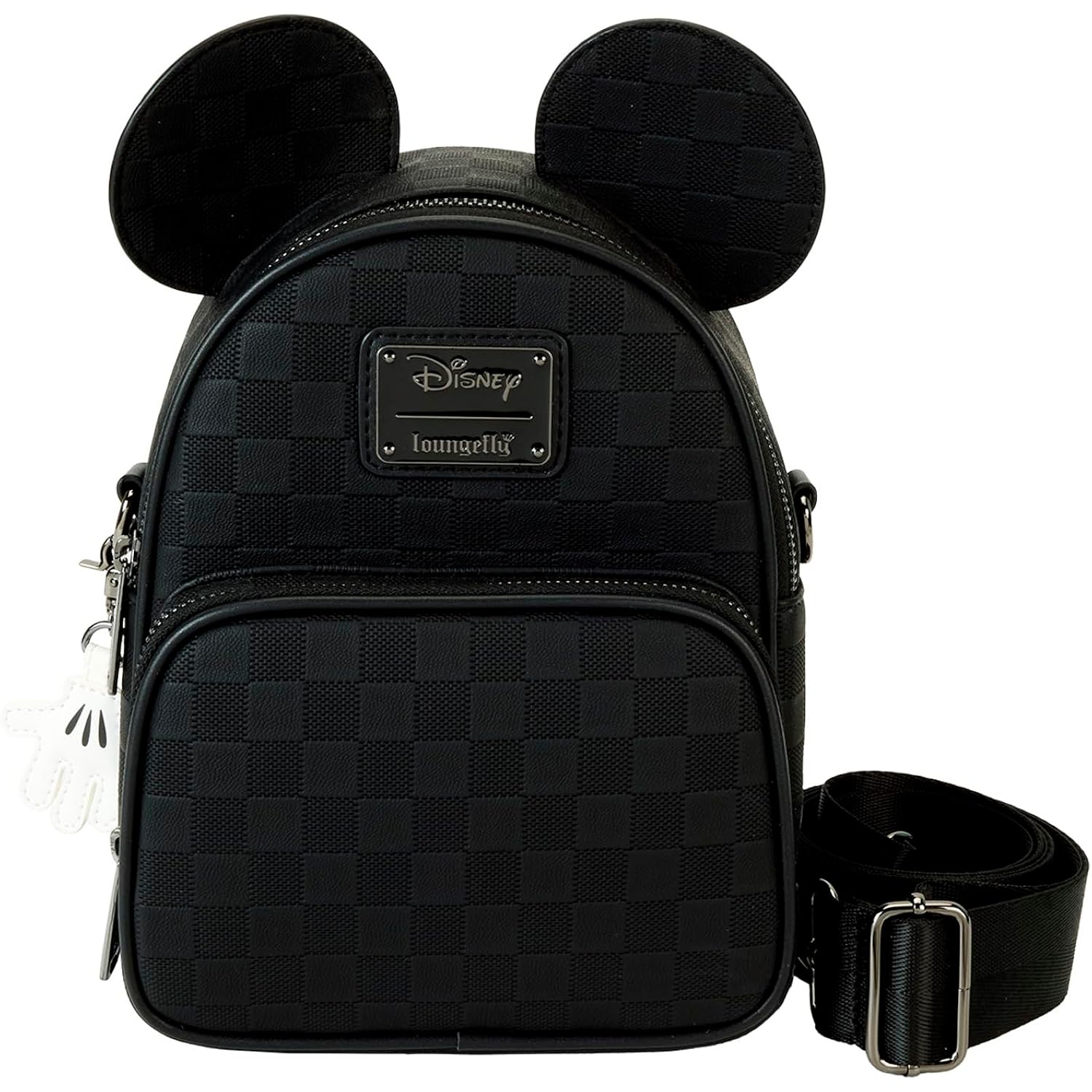 Loungefly Mickey Mouse Checkered Texture Convertible Mini Backpack & Crossbody Bag
