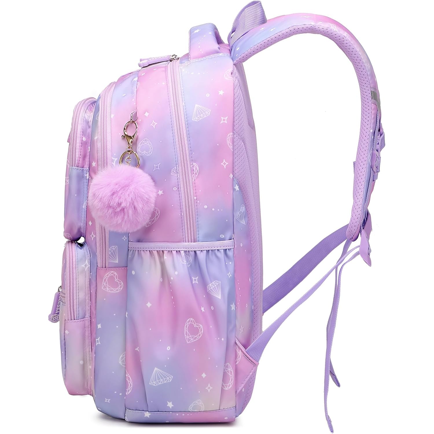 Kids Backpack For Girls - School Bags For Middle School Students - Book Bag For Elementary Primary - Kawaii Ita Backpack - Purple