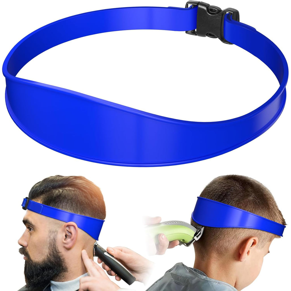 Neckline Shaving Template And Adjustable Hair Trimming Guide, Blue | Diy Self Haircutting System, Clean And Straight Neck Hairline, Soft Portable, Blue