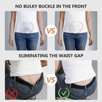 JASGOOD Women No Show Stretch Belt Elastic Web Strap Belt with Flat Buckle for Jeans Pants Dresses