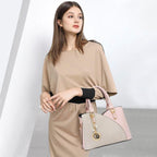 Kkxiu Triple Compartments Purses And Handbags For Women Fashion Ladies Satchel Shoulder Top Handle Bag