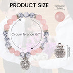 VICKHU Teacher appreciation gifts,Natural Stone teacher Bracelet gifts for women,thank you gifts for teacher meaningful gifts for women with gift message card